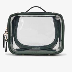 Calpak - Small Clear Cosmetics Case in Emerald